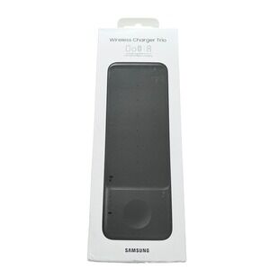 Nn4O Samsung Wireless Charger‎ Trio 9w Fast Wireless Charging 3 In 1 - Black